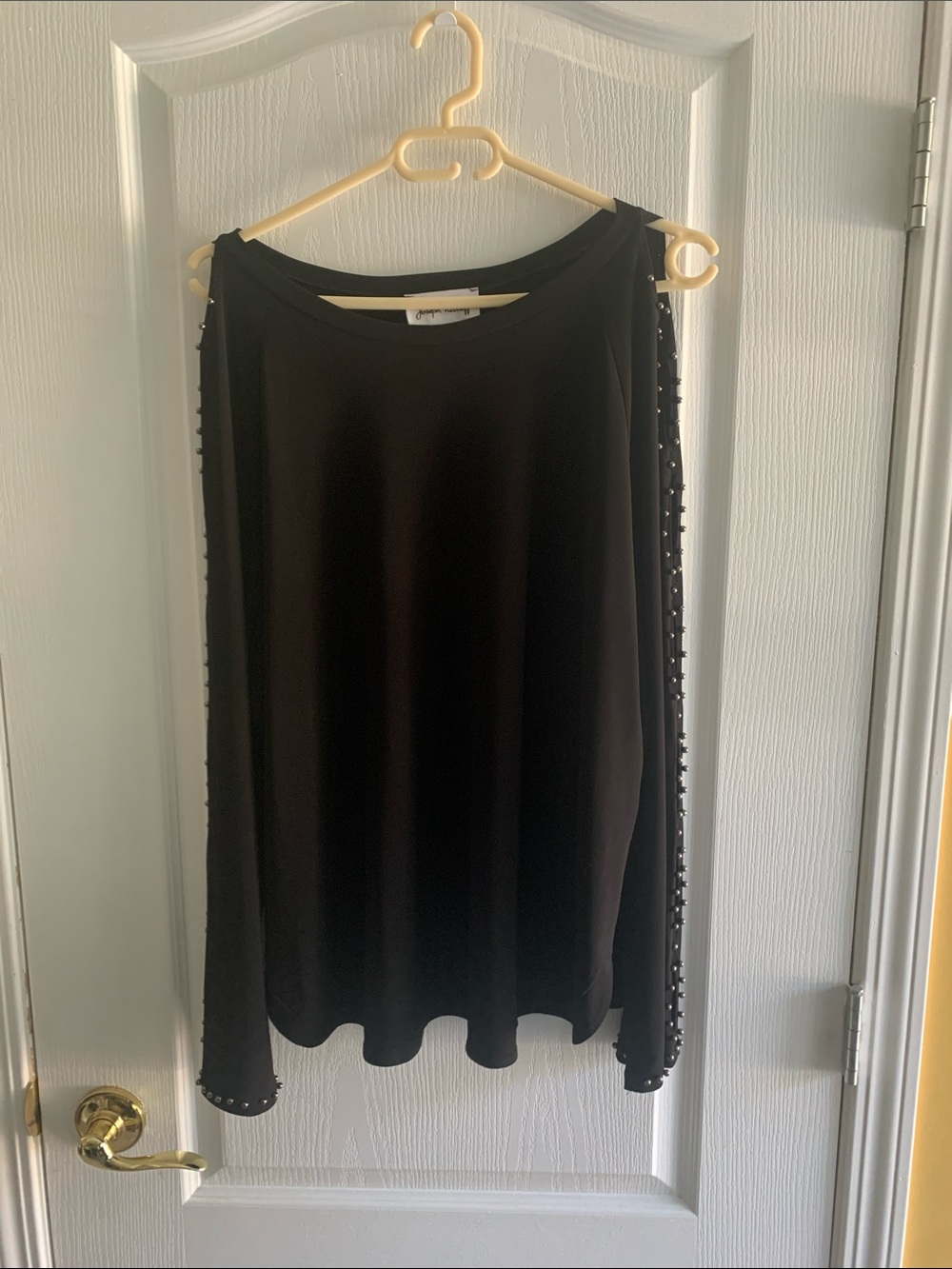Joseph Ribkoff Black Studded Sleeve Skirt